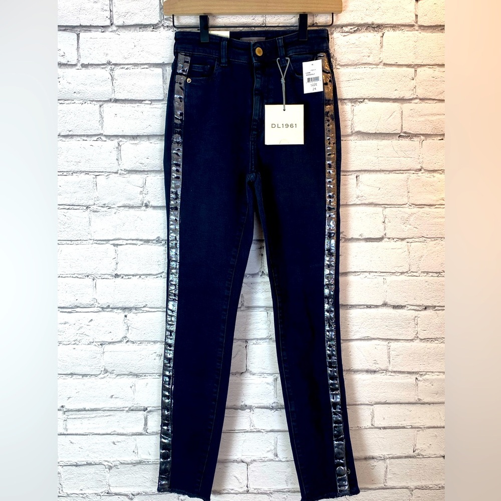 DL1961 Farrow Ankle High Rise Instasculpt Skinny Jeans Dark Wash Size 24 NWT Y2K